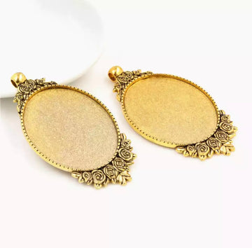 1pc, 30x40mm, Big Cabochon Settings - Choose your colour